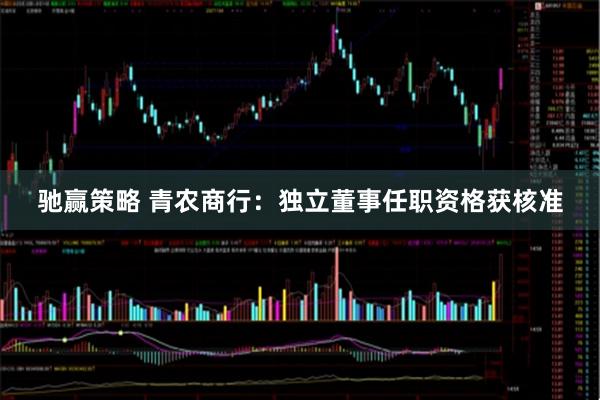 驰赢策略 青农商行：独立董事任职资格获核准