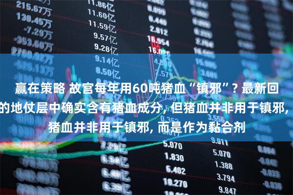 赢在策略 故宫每年用60吨猪血“镇邪”? 最新回应: 故宫木构件的地仗层中确实含有猪血成分, 但猪血并非用于镇邪, 而是作为黏合剂